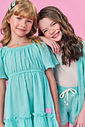 Vestido Menina em Lurex Menta