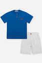 Conjunto Infantil Henley e Bermuda de Linho com Elastano Olympian