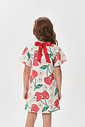 Vestido Menina em Cotton Cerejas Vermelho Mundo Cinti