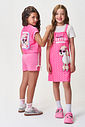 Conjunto Infantil Menina Blusa e Salopete Poodle com Strass