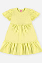 Vestido Infantil Menina Lemon em Moletinho Waffle com Strass