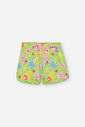 Shorts Infantil de Praia em Nylon Estampado VERDE NEON FORTE