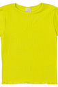 Blusa Infantil com Barra Ondulada Amarela Blusa Infantil com Barra Ondulada Amarela