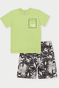 Conjunto Infantil Menino Palmas Verde Flour Abrange