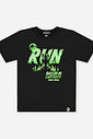 Camiseta Menino RUN T-Rex Jurassic World Preto