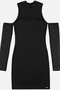 Vestido Teen Feminino Com Mangas Em Tule Preto Dway