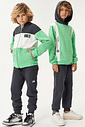 Conjunto Jaqueta Color Block E Calça Cinza E Verde CTV
