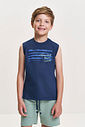 Conjunto Infantil Menino Regata Sun e Bermuda em Moletom Olive