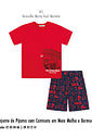 Pijama de Verão Infantil Menino Dept. de Bombeiros Divertto VM MARTE/AZ MARINHO