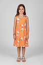 Vestido de Alça Infantil Estampado Ice Pop Laranja Abrange
