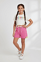 CONJ BLUSA E SHORTS NATURAL/RS CONFETE
