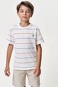 Conjunto Menino Camiseta Listrada e Bermuda Duna