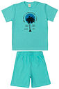 Conjunto Infantil Camiseta e Bermuda Palma Menta