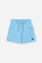 Shorts Infantil em Moletinho – Short Menina Verão Colorido com Cordão AZUL PORCELANA