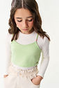 CONJ BLUSA ML E SOBREPOSICAO NATURAL/LL TULIPA