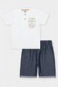 Conjunto Menino Too Young Branco Abrange