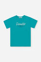 Conjunto Infantil Camiseta e Bermuda de Moletom Riscado Clorophila