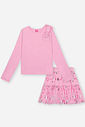 Conjunto Infantil Menina Laço Ombro com Strass Beli.me