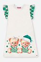 Camisola de Natal Infantil Menina Ursinhos Xadrez Bandeira
