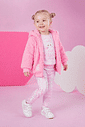 Jaqueta Bebê Menina Carneirinho com Orelhinhas Mundo Cinti ROSA BARBIE
