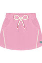 Conjunto Infantil Menina Blusa Cropped E Shorts-Saia Strawberry Off White E Rosa Cinti