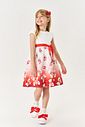 Vestido Infantil Menina Com Casaqueto Vermelho Mundo Cinti