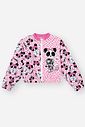 Conjunto Infantil Menina Jaqueta E Short-Saia Panda Rosa Mundo Cinti
