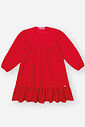 Vestido Infantil Menina Corações Vermelho Mundo Cinti