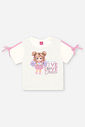 Conjunto Infantil Cheerleader com Saia Shorts Metalizada – Conjunto Menina Fashion Cinti NATURAL/PRATA