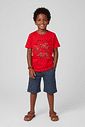 Conjunto Menino Robôs Dinossauros Vermelho Abrange