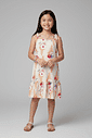 Vestido de Alça Infantil Estampado Ice Pop Natural Abrange