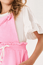 CONJ BLUSA E SALOPETE NATURAL/RS BARBIE