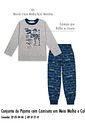 Pijama de Inverno Infantil Menino Escavação Dinos Divertto