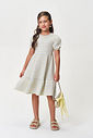 Vestido Infantil Menina Listrado em Malha Jacquard