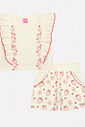Conjunto Infantil Menina Tutti-Frutti Blusa E Short Natural Mundo Cinti