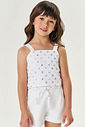 CONJ BLUSA E SHORTS BRANCO/BRANCO