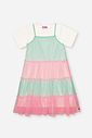 Vestido Infantil Neon Love em Meia Malha com Tule Foil – Vestido Menina Verão Colorido com Sobreposi NATURAL/RS BARBIE/VD BRISA