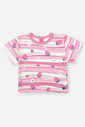 Conjunto Infantil com Regata Cropped em Tricoline e Shorts em Sarja – Look Menina Verão com Morangos RS IOGURTE/VM MARTE