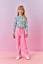 Blusa Infantil Menina Unicórnios Azul Mundo Cinti