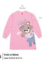 Vestido Infantil Menina em Moletom Adorable Bear Beli.me