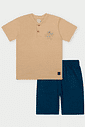 CONJ CAMISETA E BERMUDA BG CAFE /AZ DRESS B