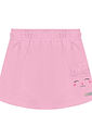 Conjunto Bebê Menina Unicórinio Blusa E Short-Saia Natural E Rosa Cinti