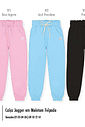 Calça Jogger Menina em Moletom Felpado Rosa Mundo Cinti