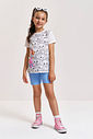 Conjunto Infantil com Estampa de Cachorrinhos e Ciclista em Ribana Glow – Look Menina Verão com Stra NATURAL/AZ PROVENCE
