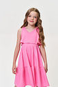 Vestido Infantil Menina Rosa com Strass e Saia em Camadas