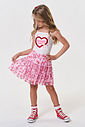 Conjunto Infantil Menina Regata Happy Day e Saia-Shorts