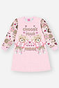 Vestido Infantil Menina Ursinhos Rosa Mundo Cinti