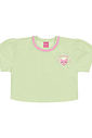 Conjunto Infantil Menina Blusa; Short E Mochila Strawberry Verde E Rosa Cinti