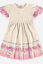 Vestido Infantil Menina Estampa Conchas com Strass