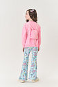 Conjunto Infantil Menina Blusão; Calça Dino E Bolsa Rosa Mundo Cinti